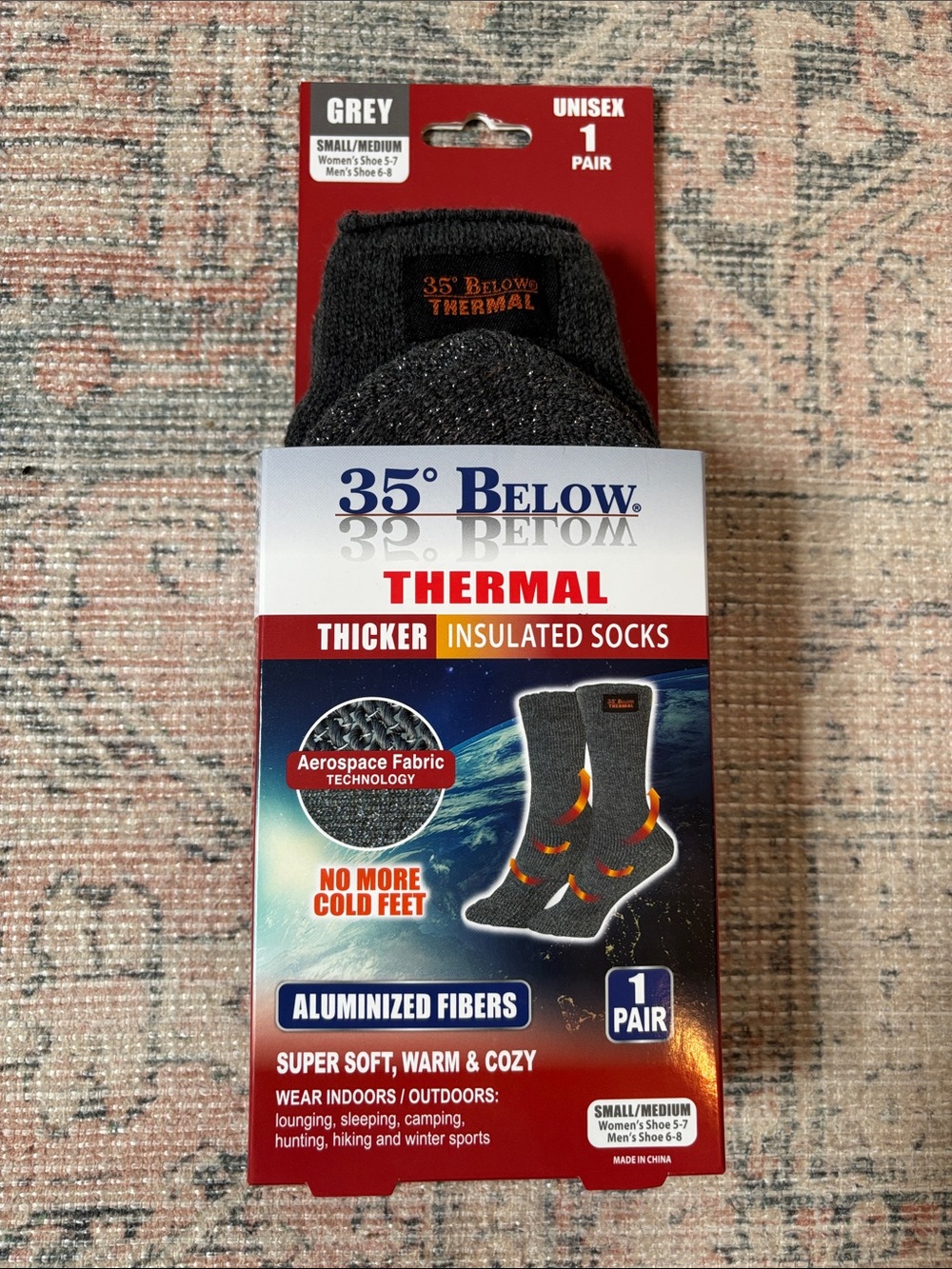 Insulated Crew Socks - Grey
